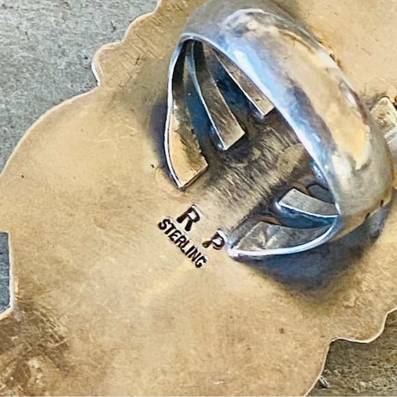 SOLD ♥️ Apache ♥️ Rosella Paxson Sterling Silver & Turquoise Ring - Picture 10 of 14